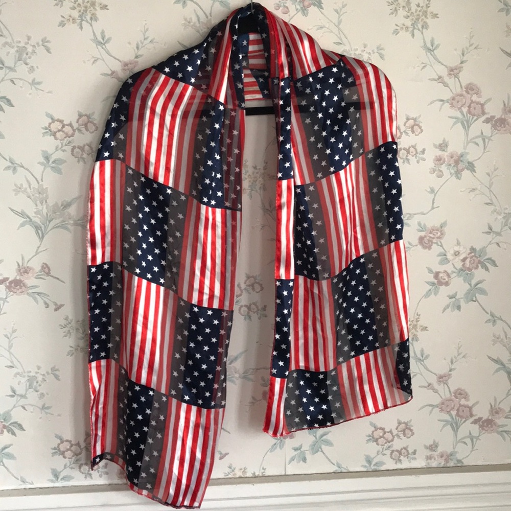 US flag scarf 60”